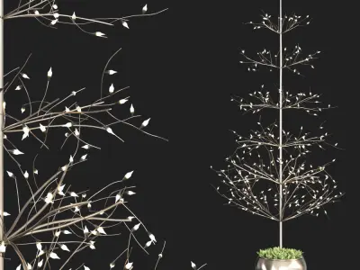 Restoration Hardware christmas decorative set 3D model