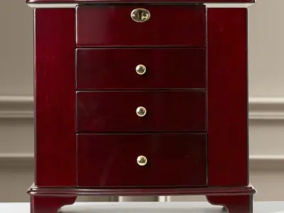 Wooden Jewelry Box 3D model