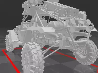 Military Buggy  Tactical Off-Road Vehicle  High Quality 3D Model 3D model