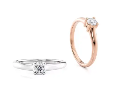 Engagement X ring printable model 3D print model