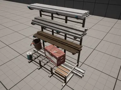 Nanite Unreal Engine 5 - Metal Holding Stand 3D model