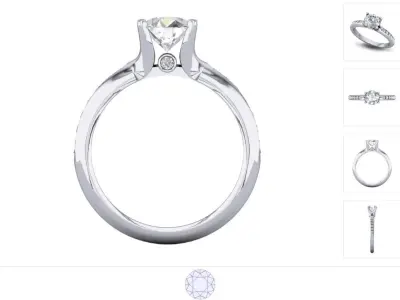 Women ring 3dm stl render detail 3D print model 5