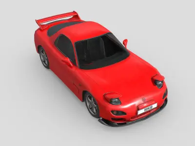 Mazda RX7 1999 Low-poly 3D model