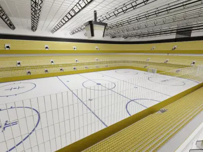 Ice Hockey Stadium Low-poly 3D model