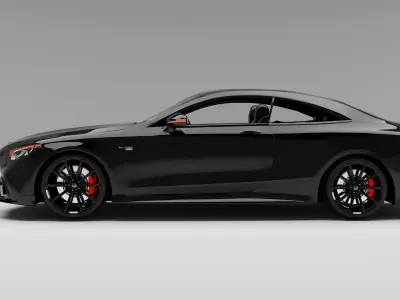 Mercedes Benz s63 coupe WITH INTERIOR  3D model