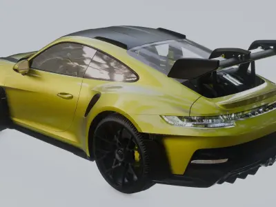 Porsche 911 GT3 RS Low-poly 3D model