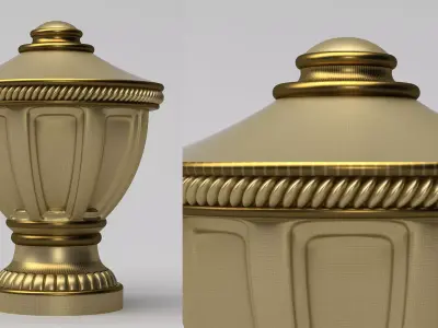 Carved Finial 3D model