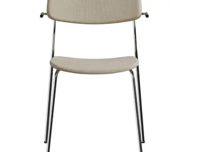 Ella Chair Upholstered Four Leg Base Short Armrests by Martela 3D model