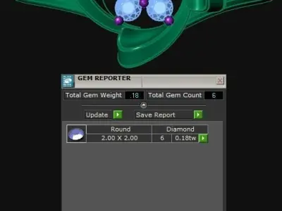 Diamond Jewelry Female Ring 3D print model 3D print model