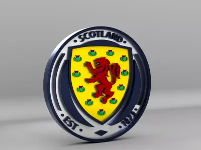 Scotland National Soccer Team Logo 3D model