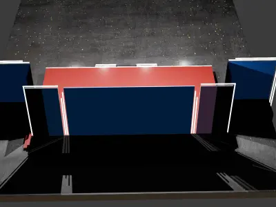 Event Stage with LEd Wall Free low-poly 3D model