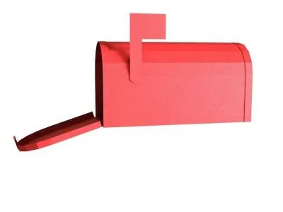 lowpoly mailbox mail box Low-poly 3D model