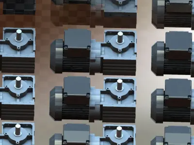 Asynchronous motor Free 3D model