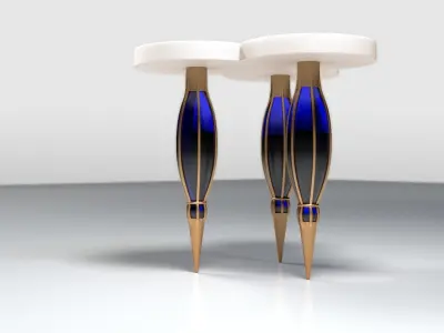 Rounded Table 3D model