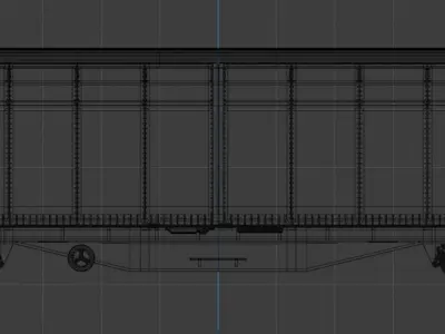 H0 1-87 scale Hbbills 308 freight car 3D print model