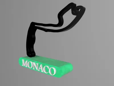 F1 Monaco Race Track STL OBJ FBX Files  3D Print Fusion 360 3D print model