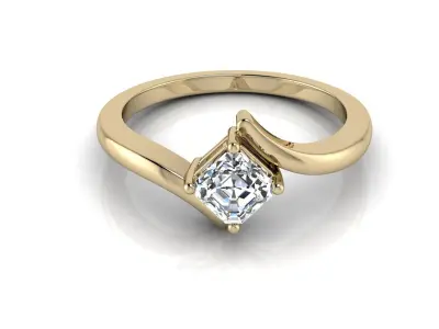 Jewelry Diamond Ring 3D print model 8