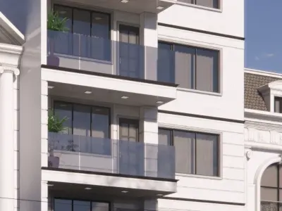 Neoclassical Residential Facade 3D model