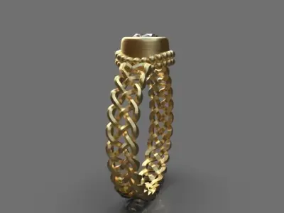 Engagement ring 3D print model