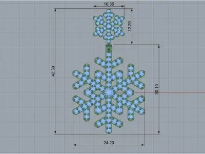 pendant snow 3D print model