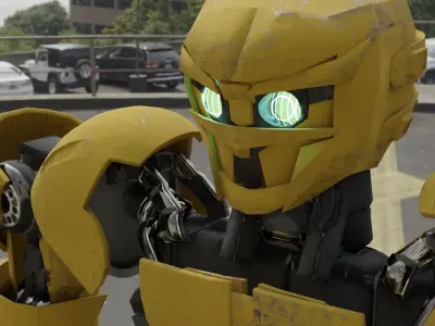 robot A01 Low-poly 3D model