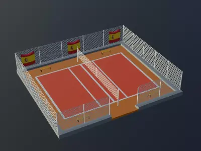  Volleyball Stadium - Spain Low-poly 3D model