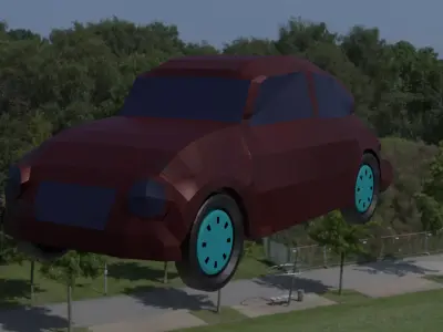 Toy Car lowpoly  Free 3D model