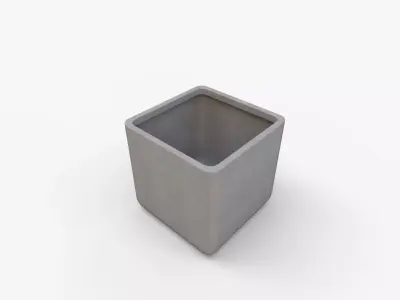 Square Large Planter 3D model