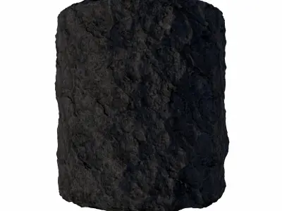 Stone Black Wall Texture 3D model