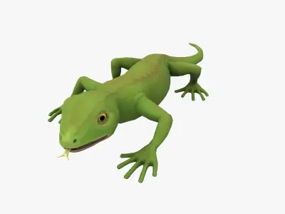 Lizard Rigged Low-poly 3D model