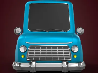 Cartoon Car  Low-poly 3D model by Abhiraj