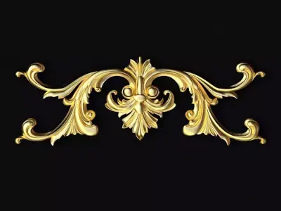 Central decor ornament for furniture 3D model 185