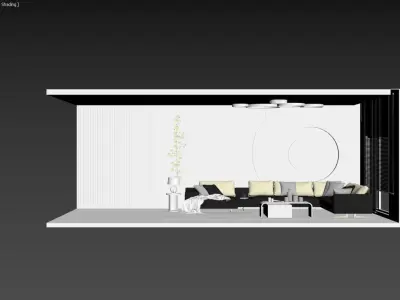 Interior Living Room Scene 3D model