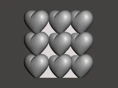 Heart cube candle 3D print model