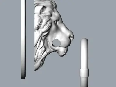 Lion door hammer  print model 3D print model