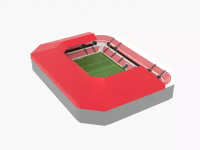 Soccer Stadium Low-poly 3D model 20