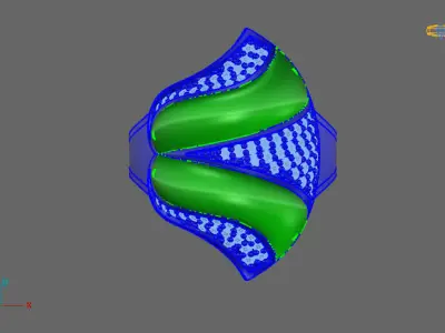 Women Ring 3D print model 16