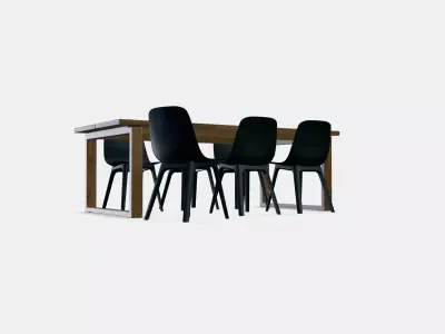 MORBYLANGA Table and 6 chairs Low-poly 3D model
