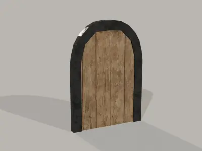 Old Big Gates Free low-poly 3D model