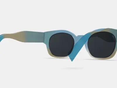 Rocco Sunglasses in Coastline Crystal Fade 3D model