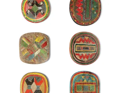 Tribal Wood Decor 5 3D model