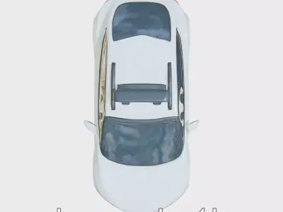 Futuristic Flying Car Taxi Concept Low-poly 3D model