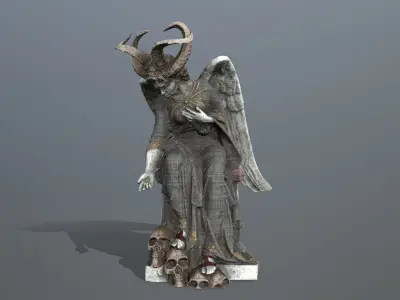 woman angel Low-poly 3D model