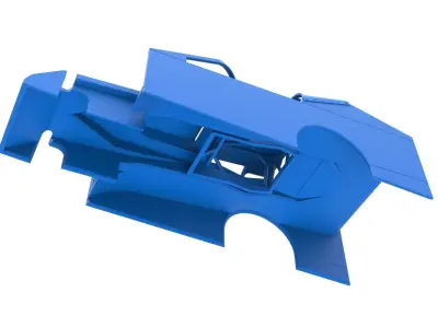 Shell of Northeast Dirt Modified stock car Scale 1 to 25 3D print model