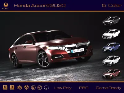 Honda Accord 2020 Low-poly 3D model