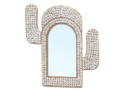 The Cactus Sea Shell Mirror White Bazar Bizar 3D model