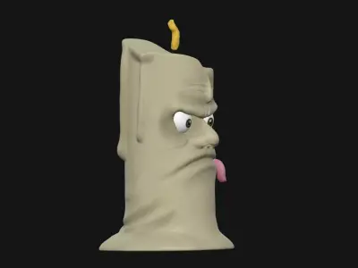 Funny Candle Decor - Candle Stl - Comic Candle  3D print model
