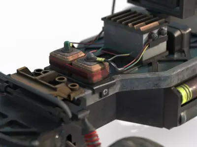 Abandoned soil style remote control car 3D model