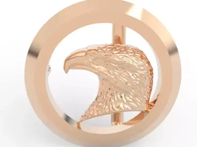 Eagle Belt Buckle Gold  3D print model