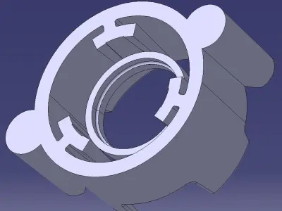 Parametric H7 headlight lamp socket  3D CAD model 3D model